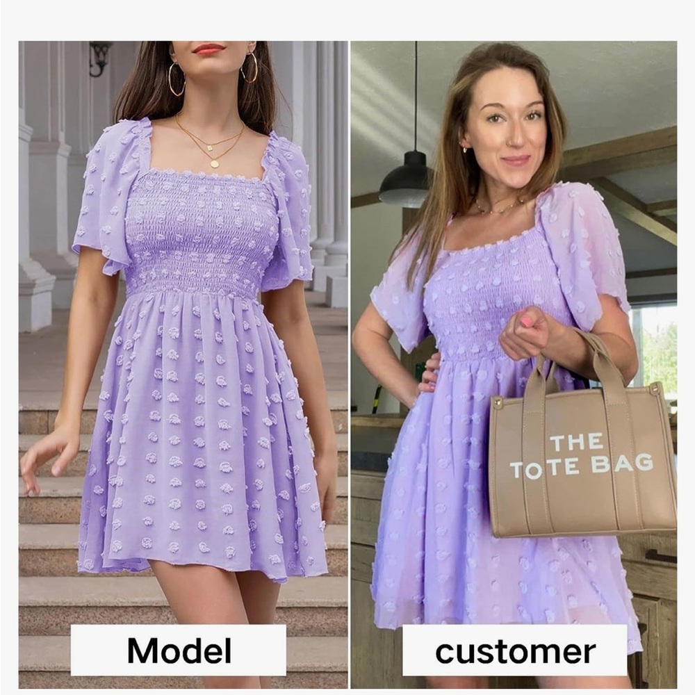 3 FOR $35 - WORN ONCE - Women's Summer Flowy Mini Sundress - Picture 3 of 10